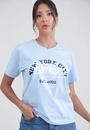 T-Shirt Em Meia Malha Com Silk Brooklyn