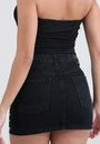 Saia Curta Jeans Cós Médio Com Tachas