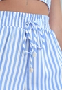Short Com Bolso Em Viscose Listrada