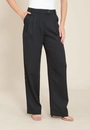 Calça Wide Leg Alfaiataria Com Prega E Cós Transpassado