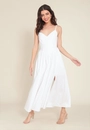 Vestido New Midi Em Tricoline Alça Corset