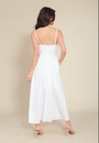 Vestido New Midi Em Tricoline Alça Corset