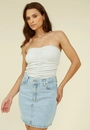 Body Malha Lurex Com Decote Reto E Franzido