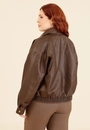Jaqueta Oversized Barra Elástico Em Pu