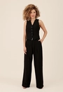 Calça Pantalona Com Cinto Em Alfaiataria
