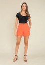 Short Em Alfaiataria Elástico Lateral