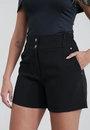 Short Em Alfaiataria Elástico Lateral