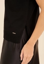 Blusa Tricô Manga Curta Gola Alta
