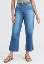 Calça Jeans Cropped Com Cinto