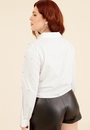 Camisa Em Tricoline Manga Longa Com Apliques Strass