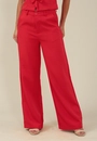 Calça Wide Leg Com Bolso Faca Em Alfaiataria