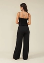 Calça Wide Leg Com Bolso Faca Em Alfaiataria