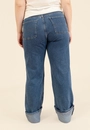 Calça Jeans Wide Leg Barra Virada