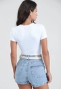 Blusa Básica Em Poliamida Manga Curta