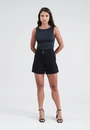 Short Em Alfaiataria Com Cinto