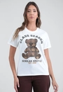 T-Shirt Em Meia Malha Com Silk Urso Class Season
