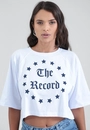 T-Shirt Raglã Com Silk Estrelas Em  Meia Malha