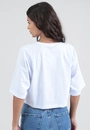 T-Shirt Raglã Com Silk Estrelas Em  Meia Malha