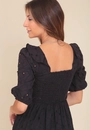Vestido Midi Laise Com Babado Na Manga 3/4
