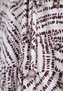 Vestido Chemise Curto Manga Longa Em Viscose Estampada