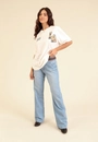 T-Shirt Oversize Manga Curta Em Meia Malha LA