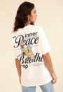 T-Shirt Oversize Manga Curta Em Meia Malha LA