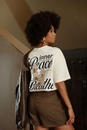 T-Shirt Oversize Manga Curta Em Meia Malha LA