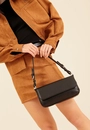 Bolsa Baguete Animal Print Com Corrente