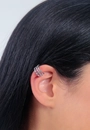 Brinco Earcuff Metal Strass 3 Voltas
