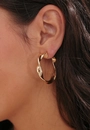 Brinco Argola Torcida Com Strass