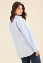 Camisa Oversized Em Tricoline Manga Longa