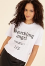 T-Shirt Manga Curta Angel Com Strass