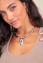 Colar Com Gota Texturizada