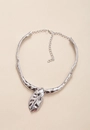 Colar Com Gota Texturizada