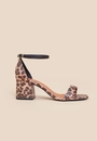 Sandália Animal Print Com Salto Bloco
