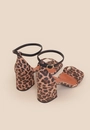 Sandália Animal Print Com Salto Bloco