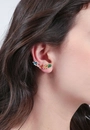 Brinco Metal Ear Cuff Zircônia