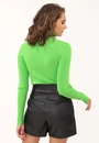 Blusa Tricô Gola Alta Vazada
