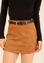 Saia Curta Em Suede Com Cinto
