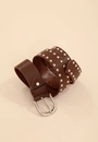 Cinto Em PU Com Tachas E Fivela