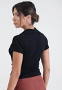 Blusa Polo Em Malha Canelada Manga Curta