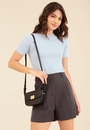 Bolsa Pequena Crossbody Fecho Dourado