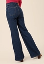 Calça Jeans Wide Leg Com Elastano Bolso