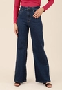 Calça Jeans Wide Leg Com Elastano Bolso