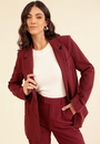 Blazer Em Alfaiataria Com 2 Botões E Bolso