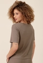 Blusa Em Malha Texturizada Manga Curta Abertura Lateral