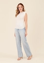 Blusa Muscle Tee  Em Malha Tricô Franzido Lateral