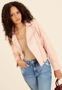 Jaqueta Biker Em Suede Com ZÍper E Bolso