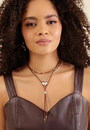 Choker Em Camurça Com Pingente Em Metal
