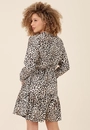 Vestido Chemise Curto Em Viscose Animal Print